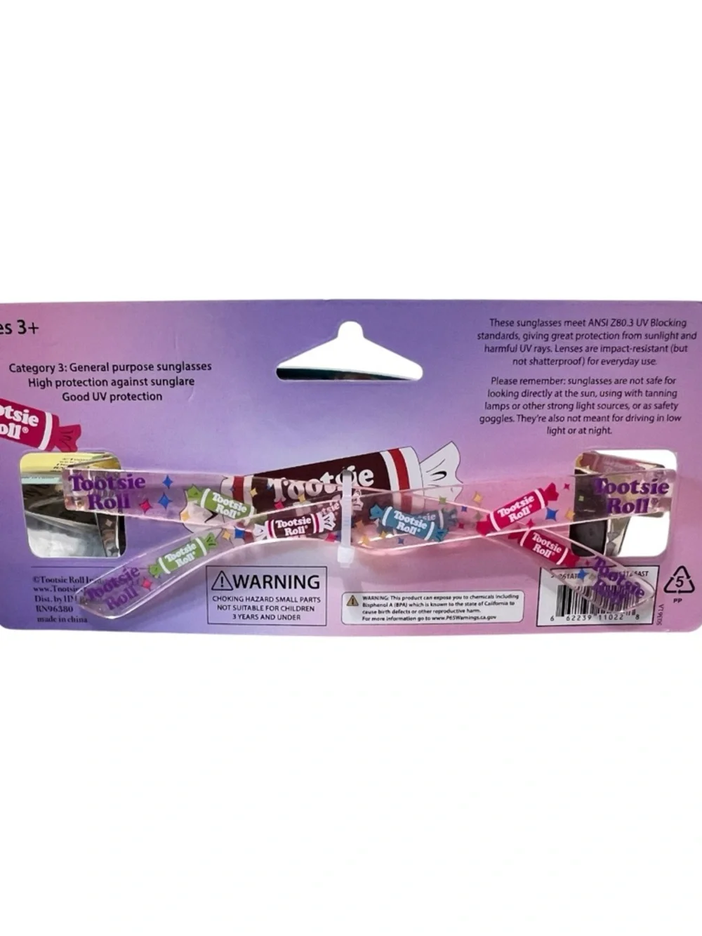 Tootsie Roll Kids Sunglasses - Pink & Multicolor Candy Print